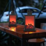 Creative LED Charcoal Flame Lamp, Small Artificial Fireplace Night Light, Soft Furnishing Crafts, ABS Material - 图片 4