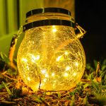 wholesale solar jar lights, bulk solar mason jar lights, solar crackle glass lantern wholesale - 图片 6