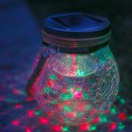 wholesale solar jar lights, bulk solar mason jar lights, solar crackle glass lantern wholesale - 图片 4