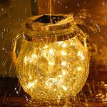 wholesale solar jar lights, bulk solar mason jar lights, solar crackle glass lantern wholesale - 图片 3
