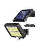 Solar-powered, sensor-operated, split-type wall light, 3-mode waterproof motion-sensing garden street light, solar light, garden light, 160/120/100COB.