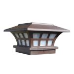 Solar Post Cap Light | Vintage Waterproof Solar Fence Post Lamp for Garden & Villa - 图片 6
