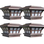 Solar Post Cap Light | Vintage Waterproof Solar Fence Post Lamp for Garden & Villa - 图片 4