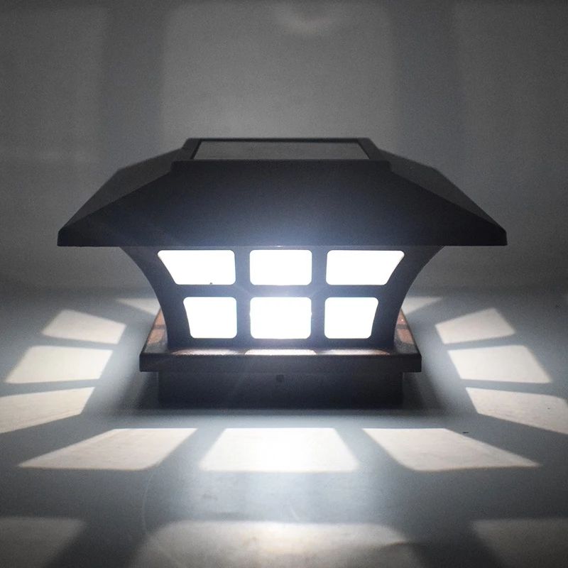 033 Solar Post Cap Light | Vintage Waterproof Solar Fence Post Lamp for Garden & Villa - 图片 1