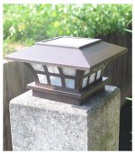 Solar Post Cap Light | Vintage Waterproof Solar Fence Post Lamp for Garden & Villa - 图片 3