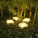 Solar-powered ice block lamp, glass block lamp, landscape lighting, square glass lamp, outdoor path, garden, and courtyard lamp. - 图片 4