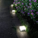 Solar-powered ice block lamp, glass block lamp, landscape lighting, square glass lamp, outdoor path, garden, and courtyard lamp. - 图片 7