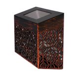 Solar-powered hollow wall lamp, garden decorative small wall lamp, bronze wall lamp, outdoor landscape lighting. - 图片 5