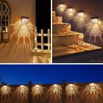 Solar-powered hollow wall lamp, garden decorative small wall lamp, bronze wall lamp, outdoor landscape lighting. - 图片 3