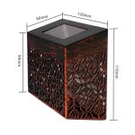 Solar-powered hollow wall lamp, garden decorative small wall lamp, bronze wall lamp, outdoor landscape lighting. - 图片 2