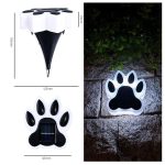 Solar-powered LEDs, IP65 waterproof, dimmable battery included, suitable for garden cat paw lights, outdoor patio lawn balcony landscape lighting, and nighttime lighting. - 图片 5