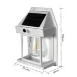 Wholesale bulk solar tungsten wall lamps. Waterproof outdoor motion sensor wall sconces for residential and commercial projects for Middle East & Africa buyers. - 图片 4