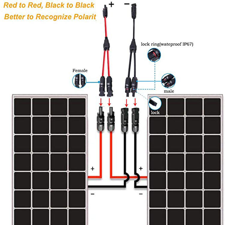 -15 solar Y splitter cable wholesale - 图片 1