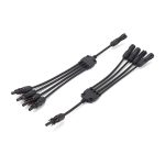 Solar system connector Y4 black photovoltaic connector, Y-type branch 4-to-1 photovoltaic connector - 图片 2
