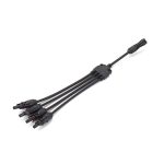 Solar system connector Y4 black photovoltaic connector, Y-type branch 4-to-1 photovoltaic connector