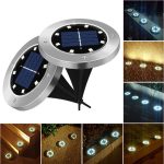 Solar Ground Lights | 8 LED Waterproof Solar Garden Pathway Lights - 图片 4