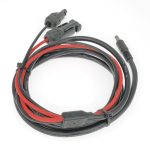 IP67 waterproof MC solar panel connector to DC5521/DC5525 DC 5.5mm plug Y-branch photovoltaic power cable for solar cell systems.