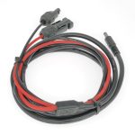 IP67 waterproof MC solar panel connector to DC5521/DC5525 DC 5.5mm plug Y-branch photovoltaic power cable for solar cell systems.