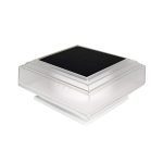 Solar-powered pole lights, warm white LED outdoor pole lights, waterproof ABS solar fence lights, suitable for garden villa courtyard landscaping. - 图片 2