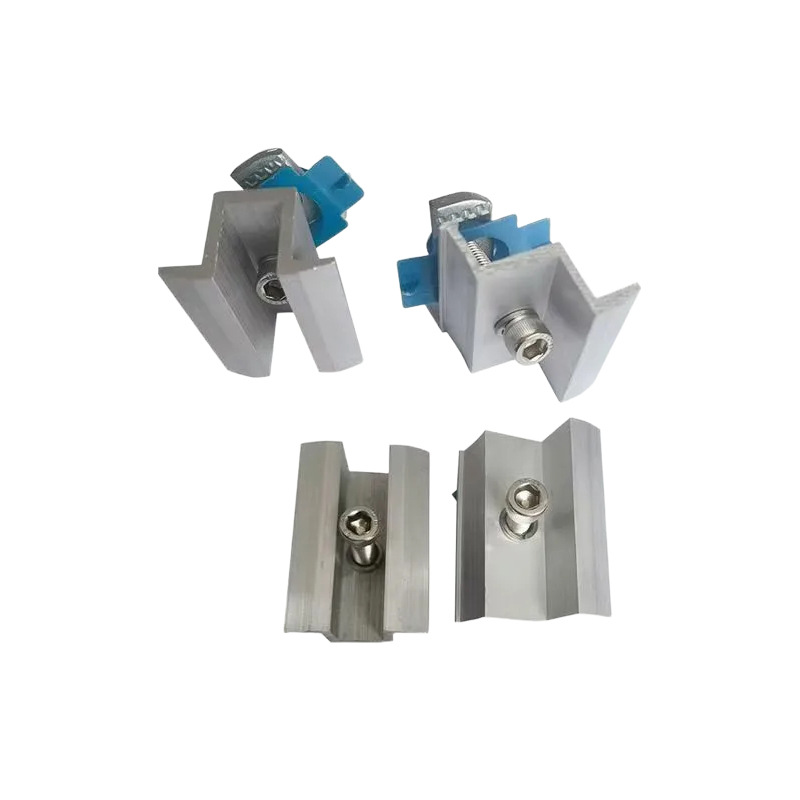 PV Aluminum Alloy Edge Clamps and Mounting Accessories WholesaleSolar Panel Mid EndClampsSolar Racking Parts Distributor Middle East / Africa - 图片 1