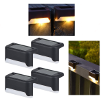 Solar LED Step Fence Lights Waterproof | Home Household Commercial Use | Bulk Wholesale Available Outdoor Wall Railing Stair Lamp for Garden Villa
